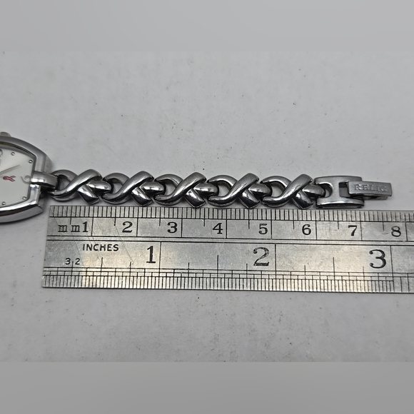 Womens Relic Fossil Breast Cancer Komen Watch New Batttery Silver Tone Ribbon - Picture 7 of 9